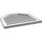 Ekena Millwork Octagonal Top Surface Mount PVC Gable Vent w/ 2"W x 1-1/2"P Brickmould Frame, 24"W x 22"H GVPOT24X2202SF - alternate 3
